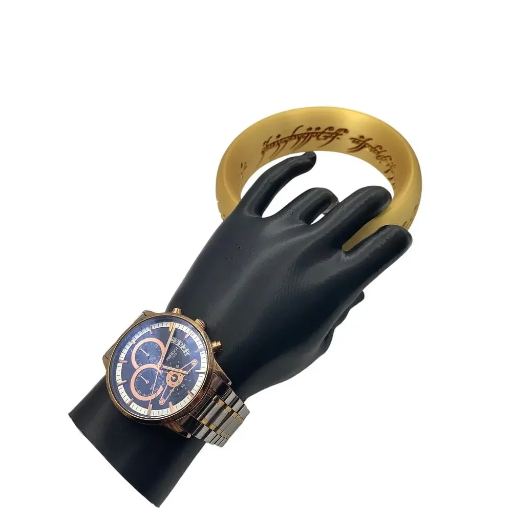 Nibosi NI2309 Mens Two-Tone Chronograph Blue Dial Watch